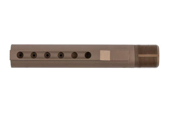 Geissele Automatics MIL-SPEC AR-15 receiver extension is a 6-position AR buffer tube with DDC finish